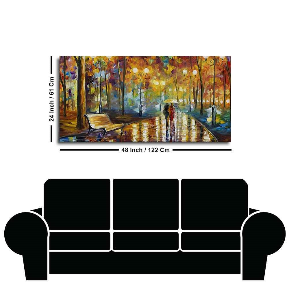 Beautiful Rain's Rustle Wall Painting - Decor Smart
