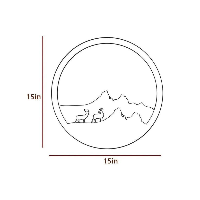 Beautiful Scenery Deer Wooden LED Wall Light Backlit Wall Art - Decor Smart