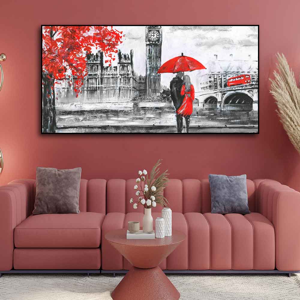 Beautiful Scenery of Couple Dating Canvas Wall Painting - Decor Smart