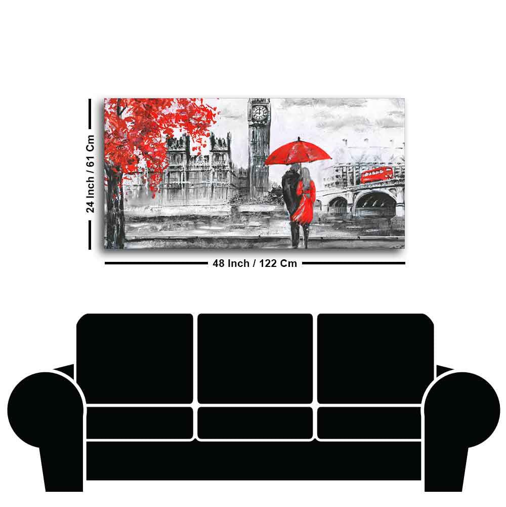 Beautiful Scenery of Couple Dating Canvas Wall Painting - Decor Smart