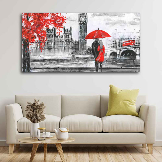 Beautiful Scenery of Couple Dating Canvas Wall Painting - Decor Smart