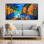 Beautiful Scenery of Couple Dating Canvas Wooden Wall Painting