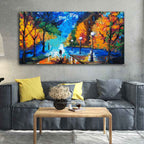 Beautiful Scenery of Couple Dating Canvas Wooden Wall Painting