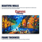 Beautiful Scenery of Couple Dating Canvas Wooden Wall Painting