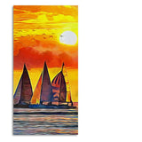 Beautiful Seascape with Sunset Wall Painting - Decor Smart