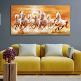 Power & Motion – Seven Running Horses Big Canvas Art by Decor Smart