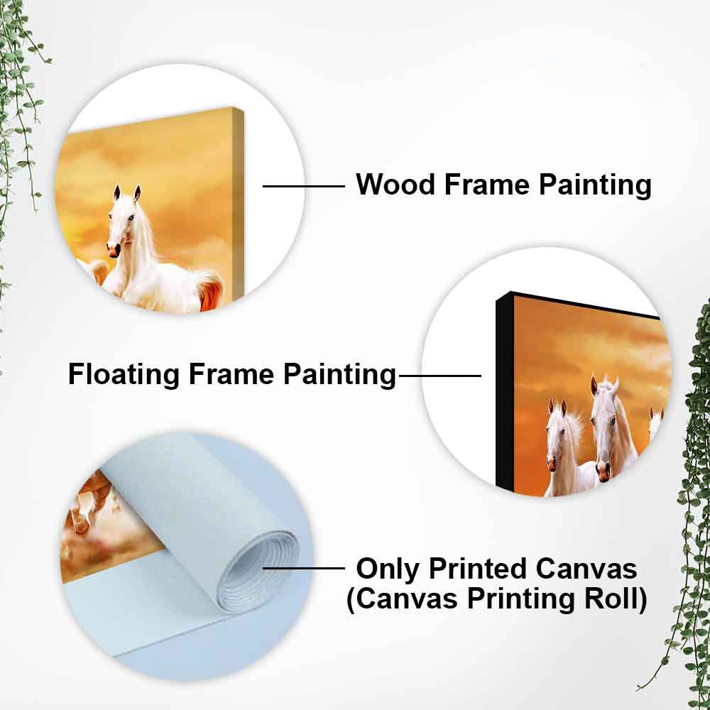 Power & Motion – Seven Running Horses Big Canvas Art by Decor Smart