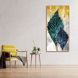 Beautiful Shiny Golden Leaves Premium Canvas Wall Painting - Decor Smart
