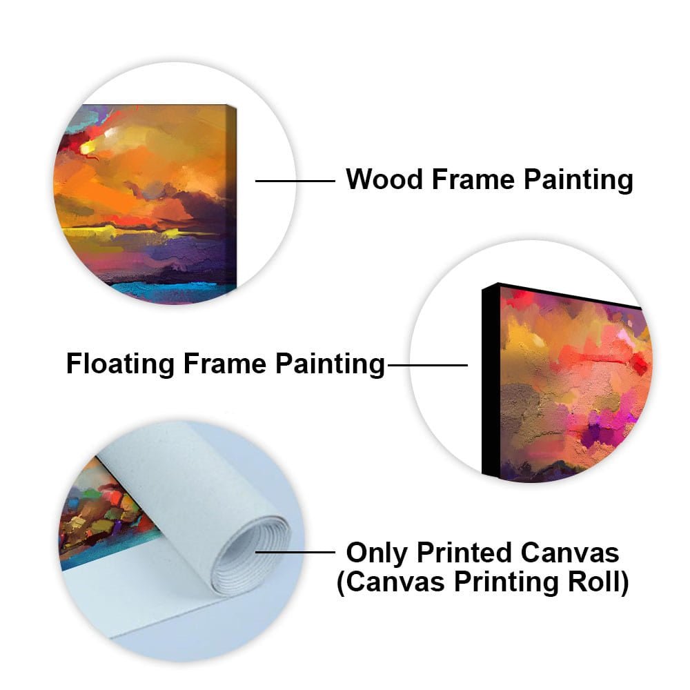 Beautiful Ship in the Ocean Abstract Scenery Canvas Wall Painting - Decor Smart