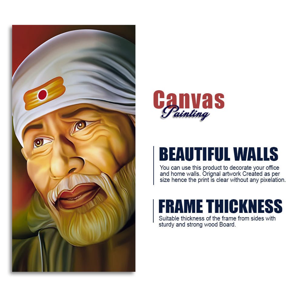 Beautiful Shirdi Sai Baba Canvas Wall Painting - Decor Smart