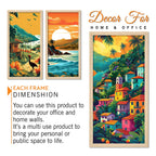 Beautiful Sunset Nature View Wooden Wall Frame Set of Three