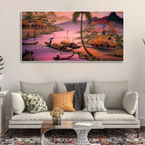 Beautiful Sunset Scenery Canvas Wall Painting - Decor Smart