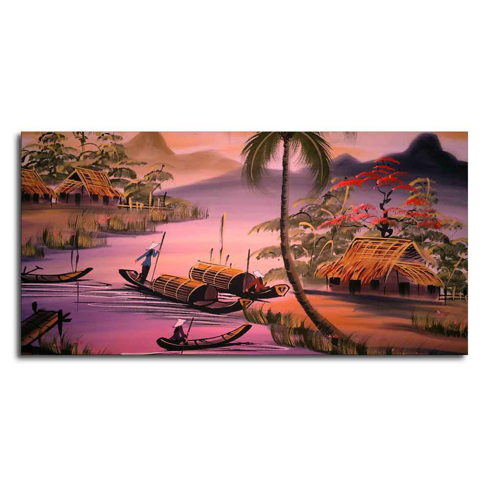 Beautiful Sunset Scenery Canvas Wall Painting - Decor Smart
