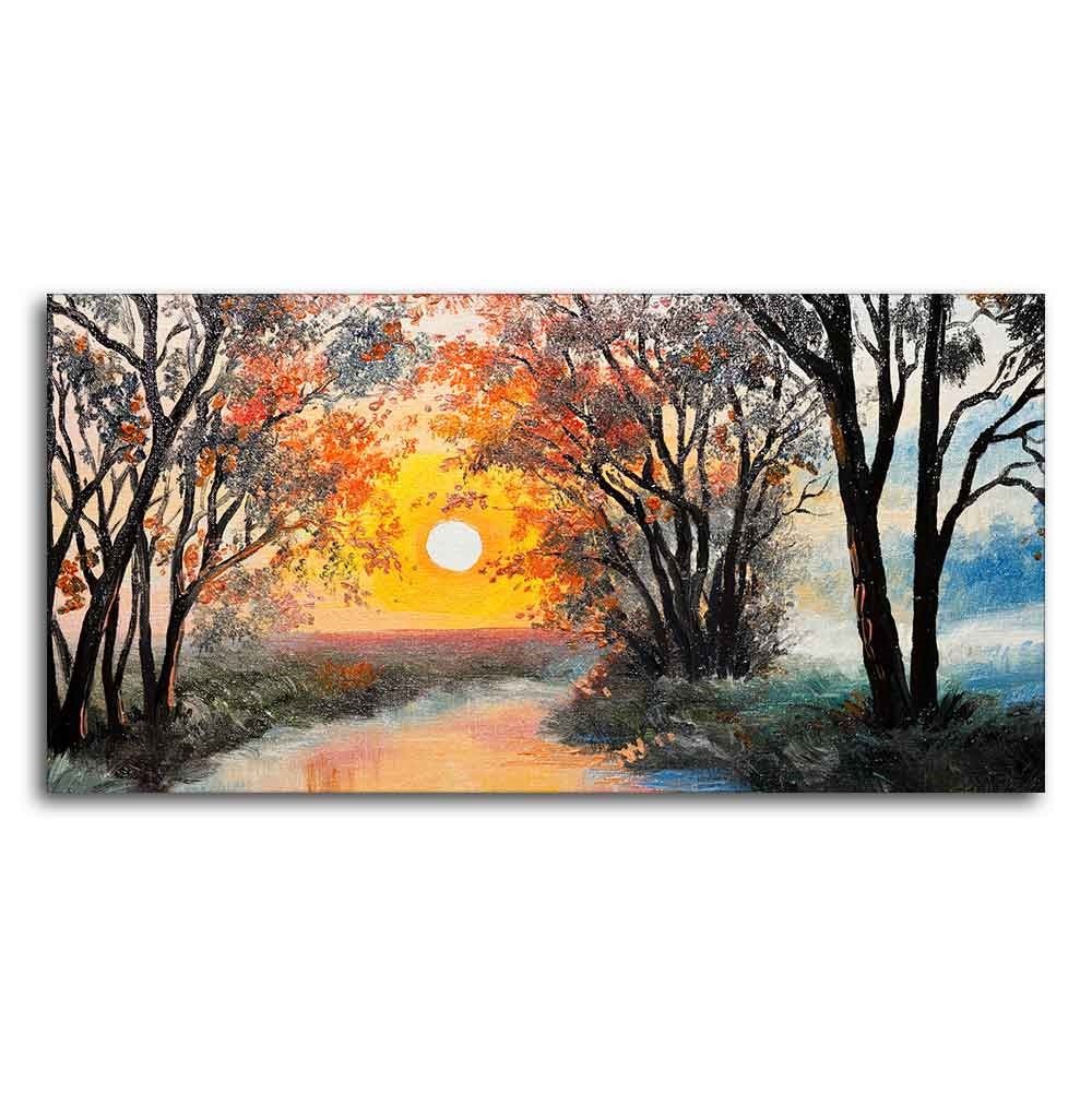 Beautiful Sunset Scenery Premium Wall Painting - Decor Smart