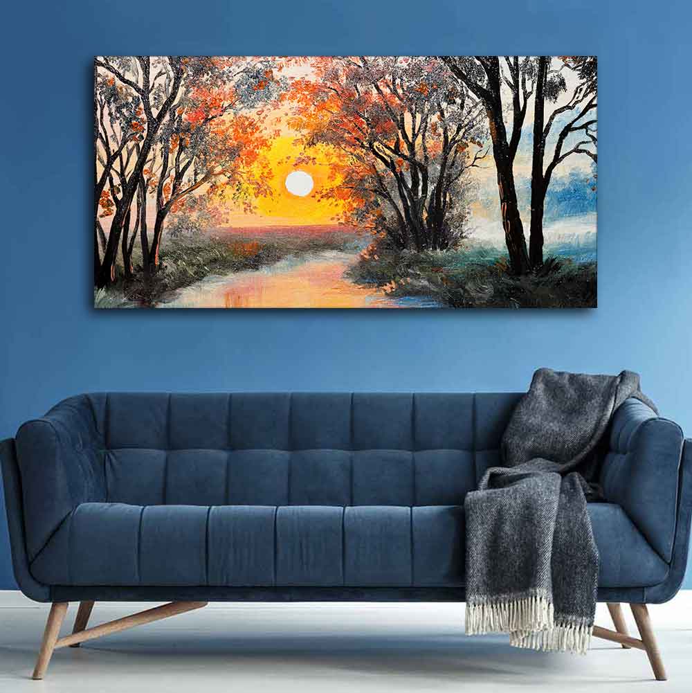 Beautiful Sunset Scenery Premium Wall Painting - Decor Smart