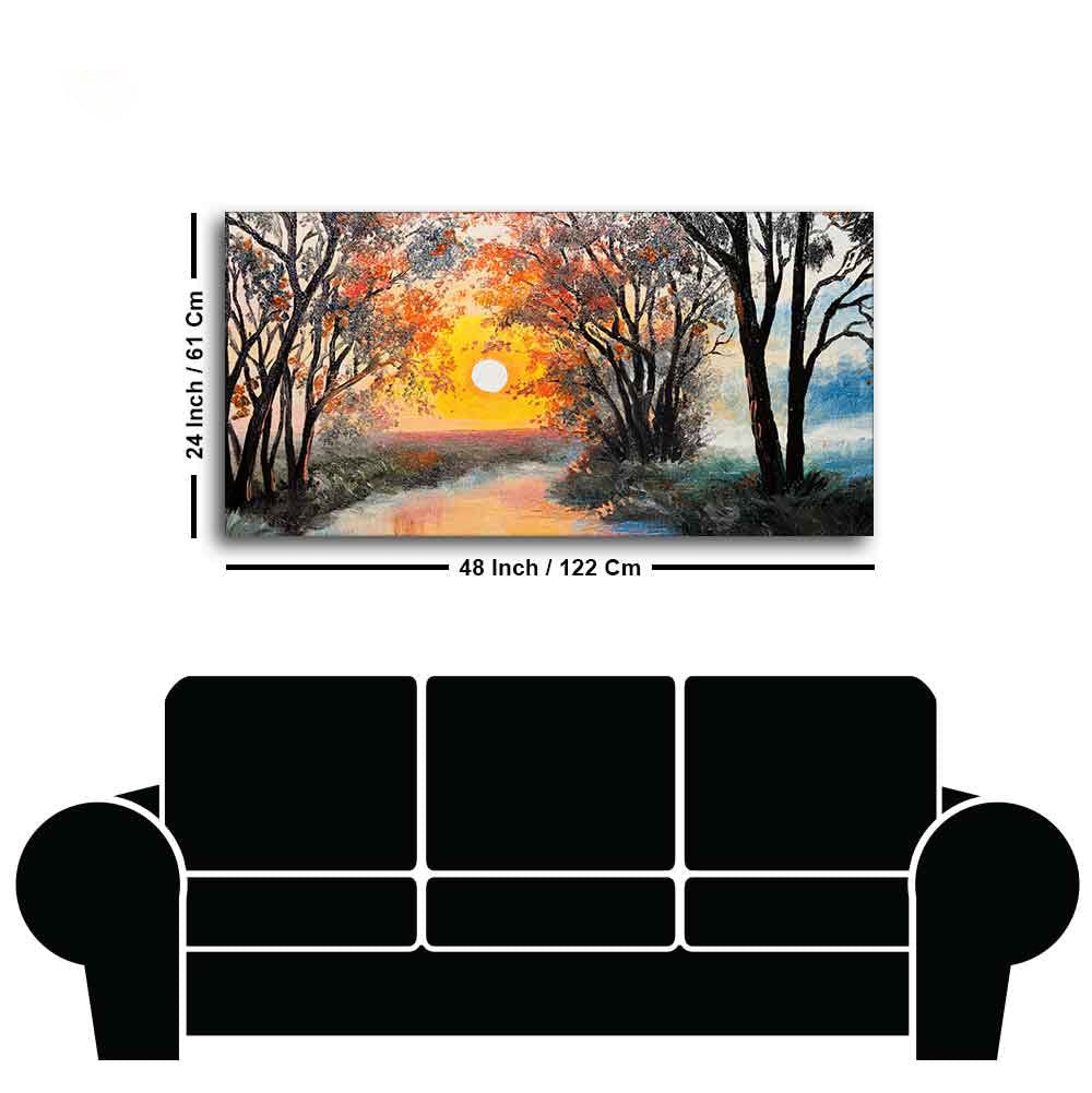 Beautiful Sunset Scenery Premium Wall Painting - Decor Smart