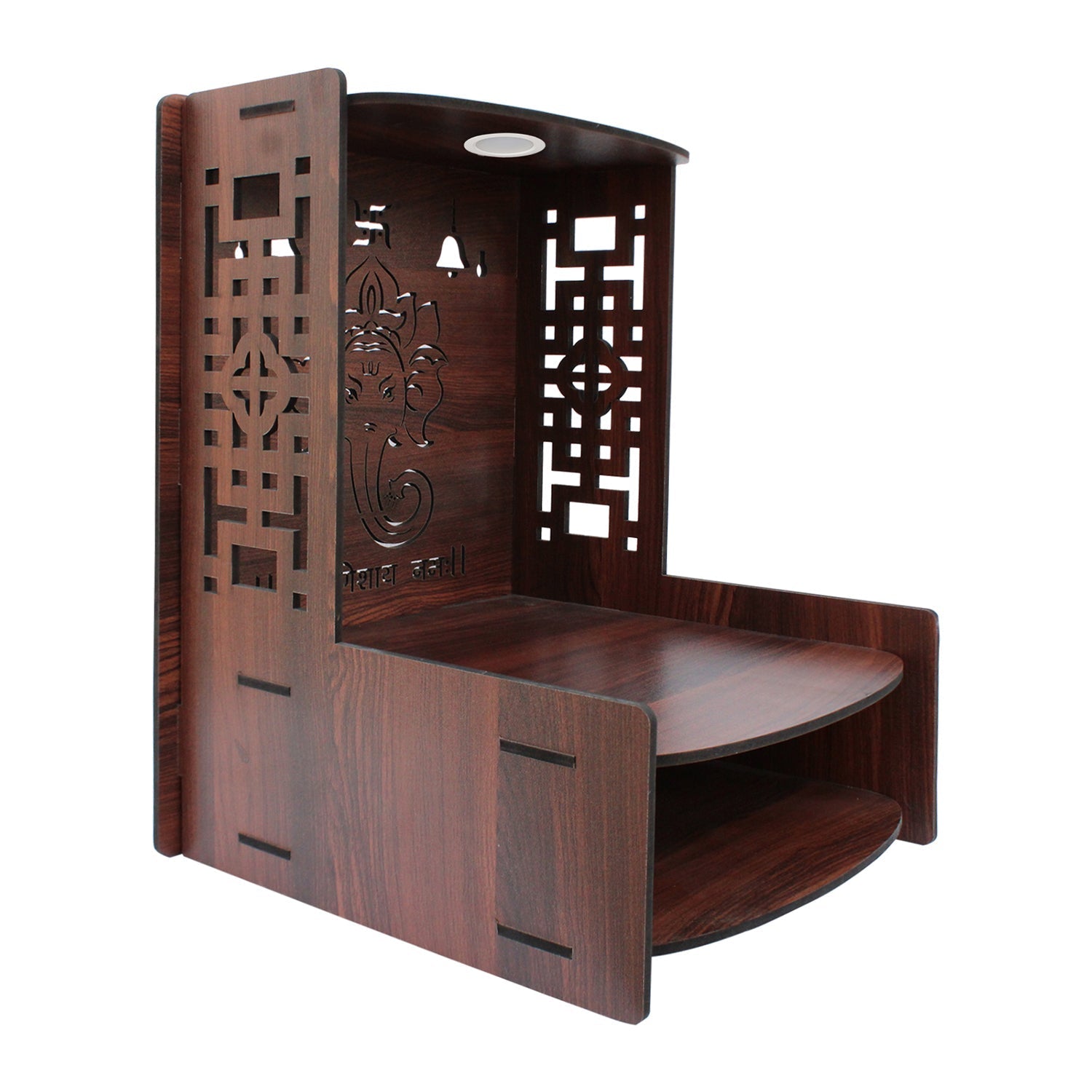 Beautiful Traditional Indian Pooja Mandir with Intricate Carvings - Decor Smart