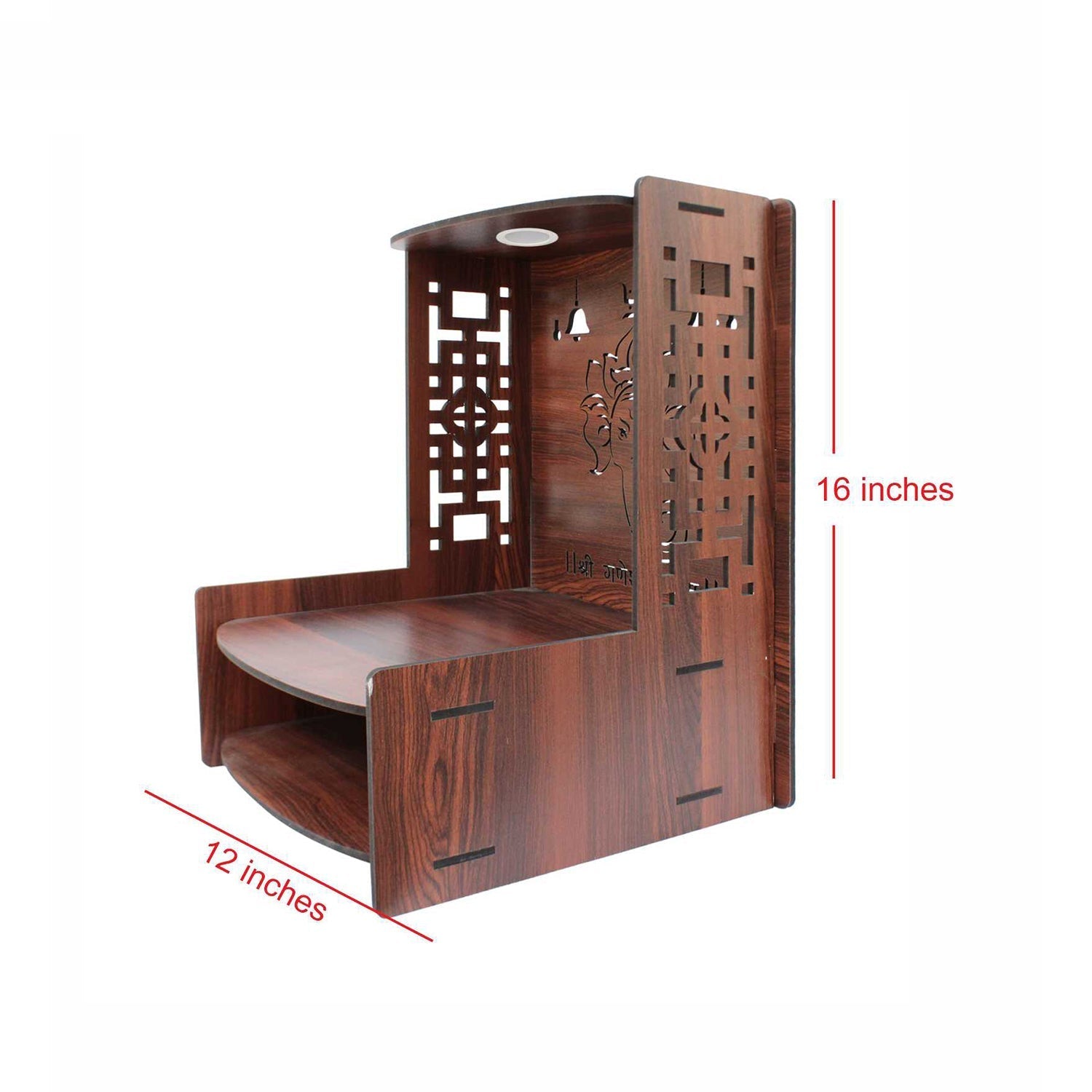 Beautiful Traditional Indian Pooja Mandir with Intricate Carvings - Decor Smart