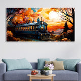 Beautiful Train View Premium Canvas Wall Painting - Decor Smart