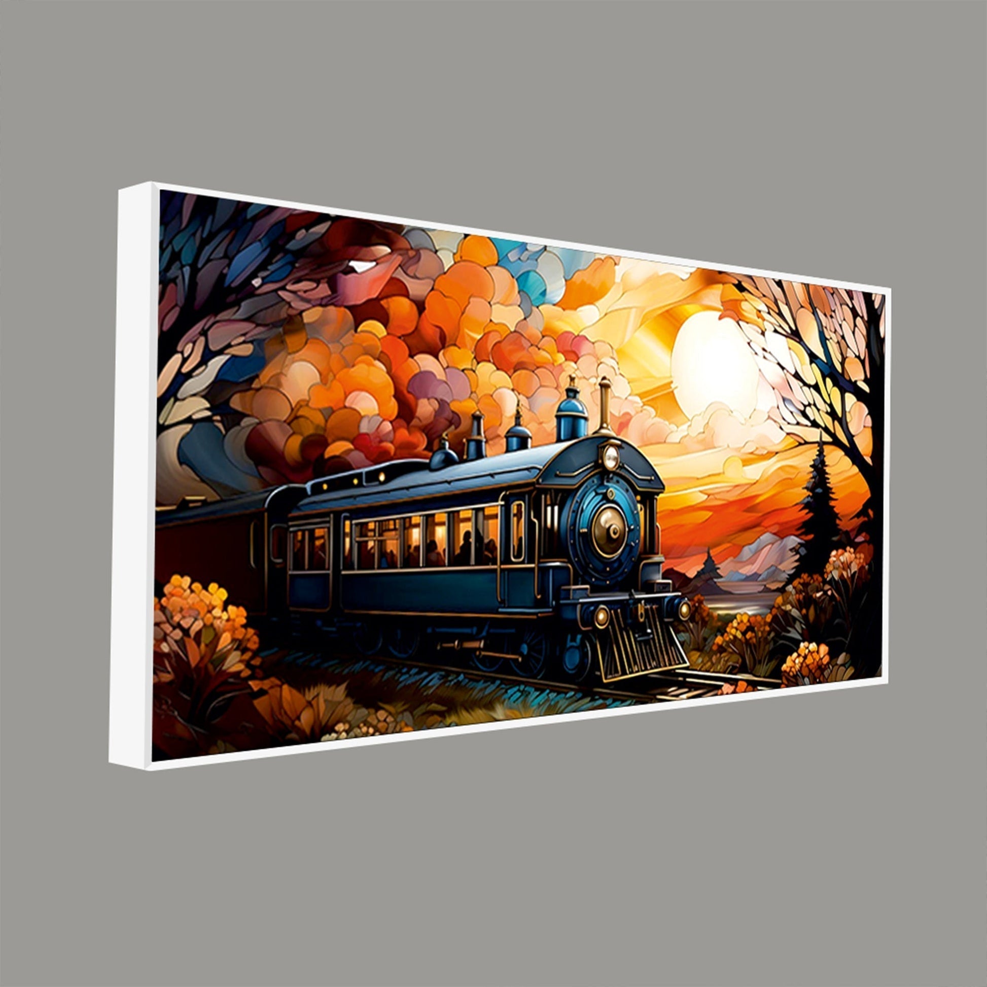 Beautiful Train View Premium Canvas Wall Painting - Decor Smart