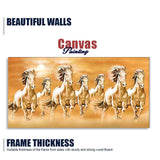 Seven Running Horses – Vastu Canvas Wall Painting | Decor Smart