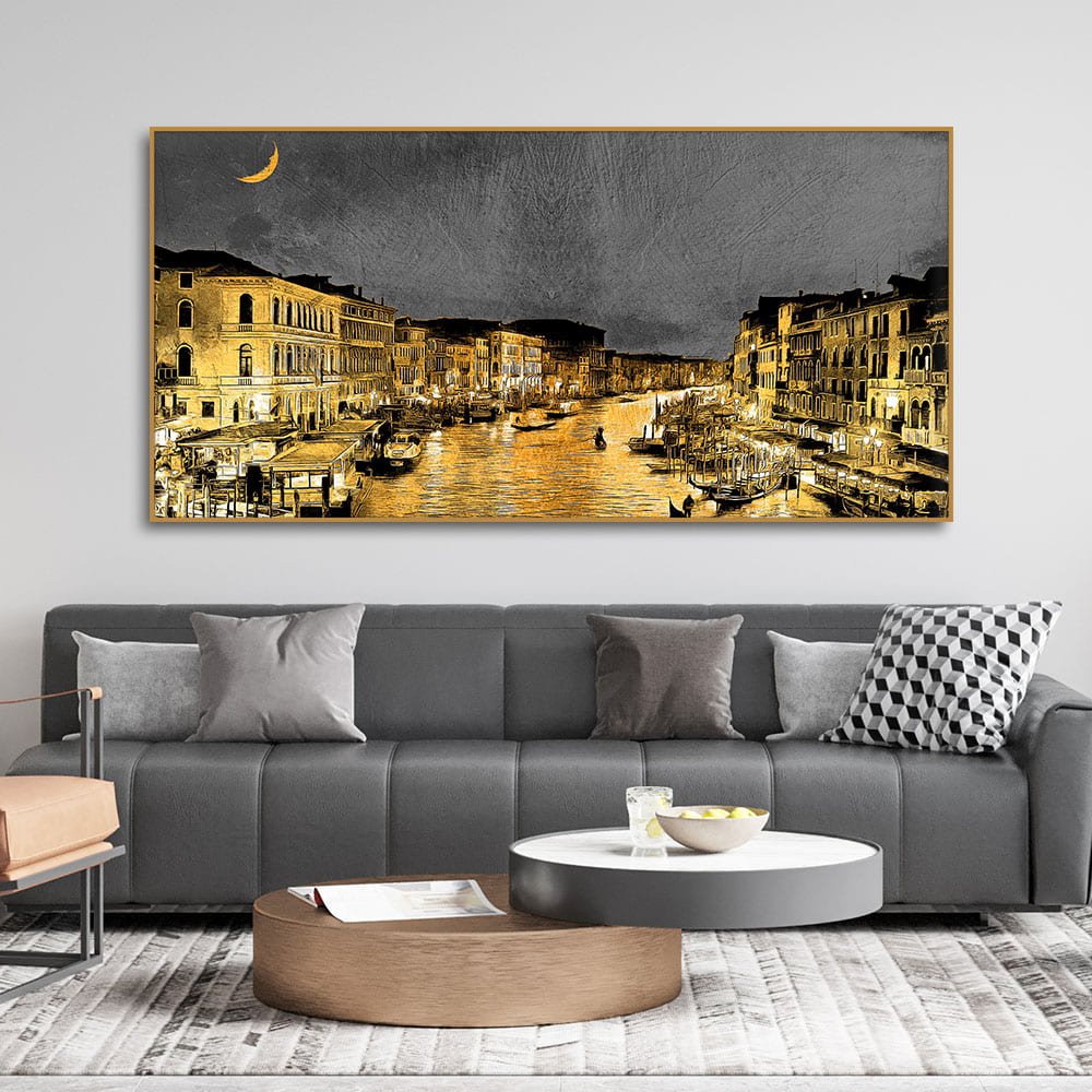Beautiful Venice City at Night Canvas Wall Painting - Decor Smart