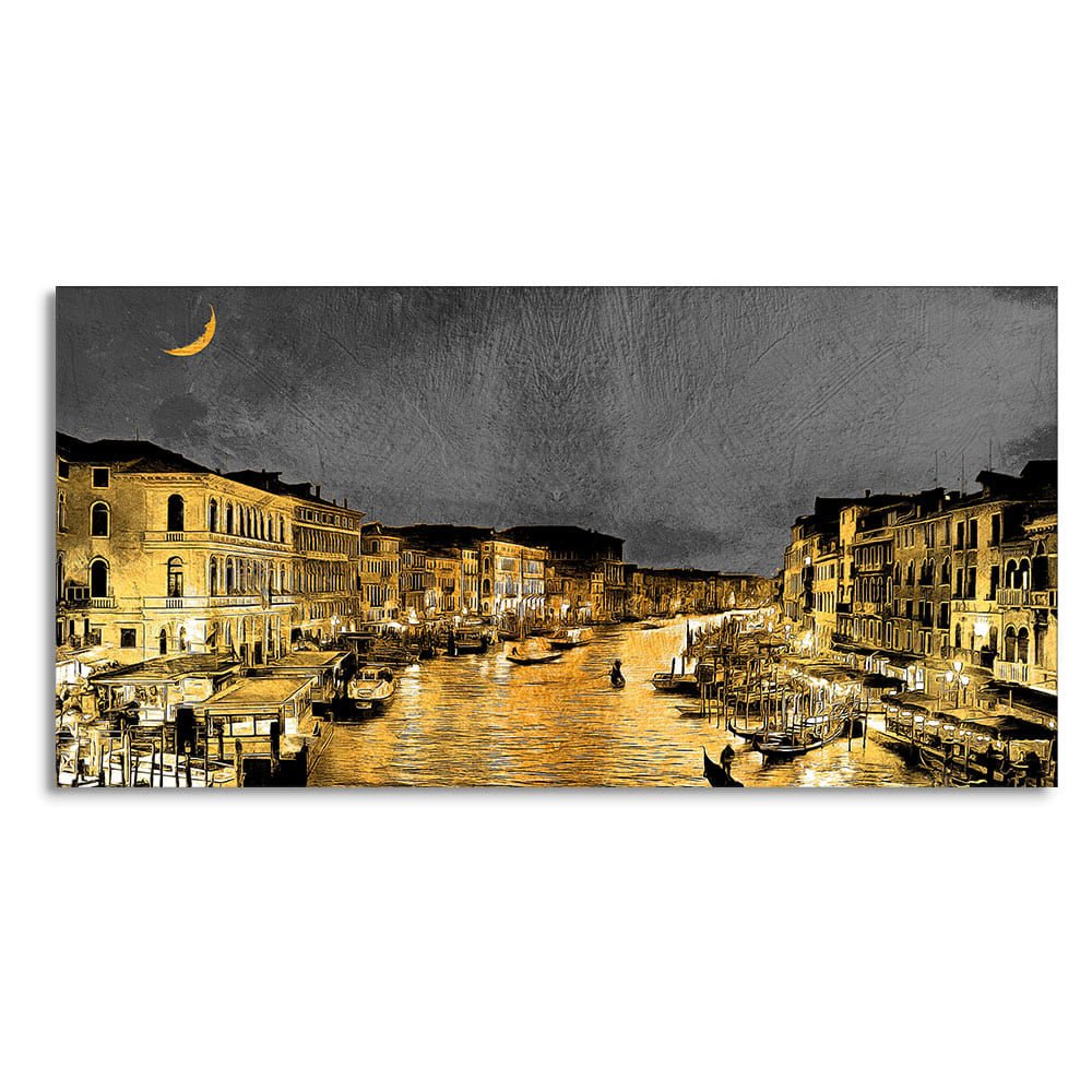 Beautiful Venice City at Night Canvas Wall Painting - Decor Smart