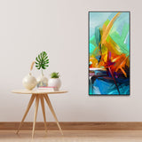 Beautiful Vibrant Color Patch Abstract Canvas Wall Painting - Decor Smart