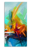 Beautiful Vibrant Color Patch Abstract Canvas Wall Painting - Decor Smart