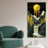 Beautiful View of Waterfall Premium Canvas Wall Painting - Decor Smart
