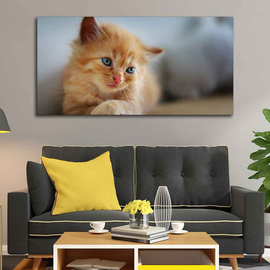 Beautiful Wall Painting of Cute Kitten - Decor Smart
