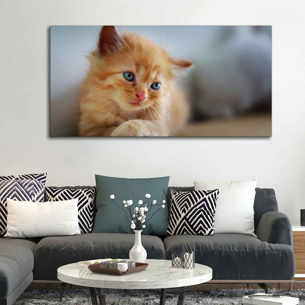 Beautiful Wall Painting of Cute Kitten - Decor Smart