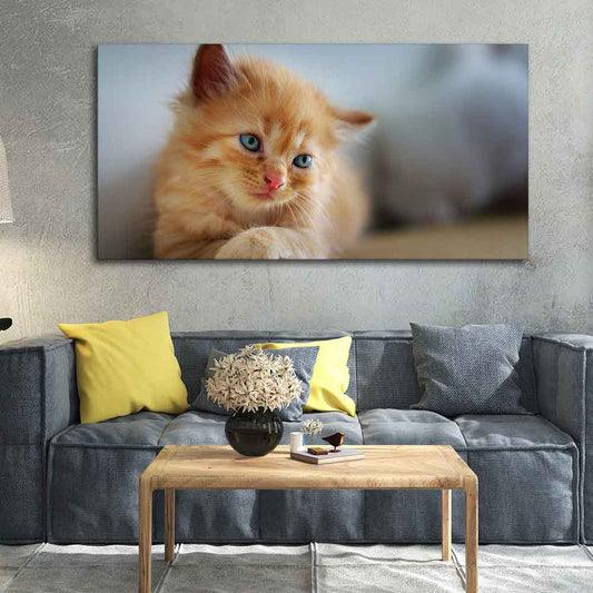 Beautiful Wall Painting of Cute Kitten - Decor Smart