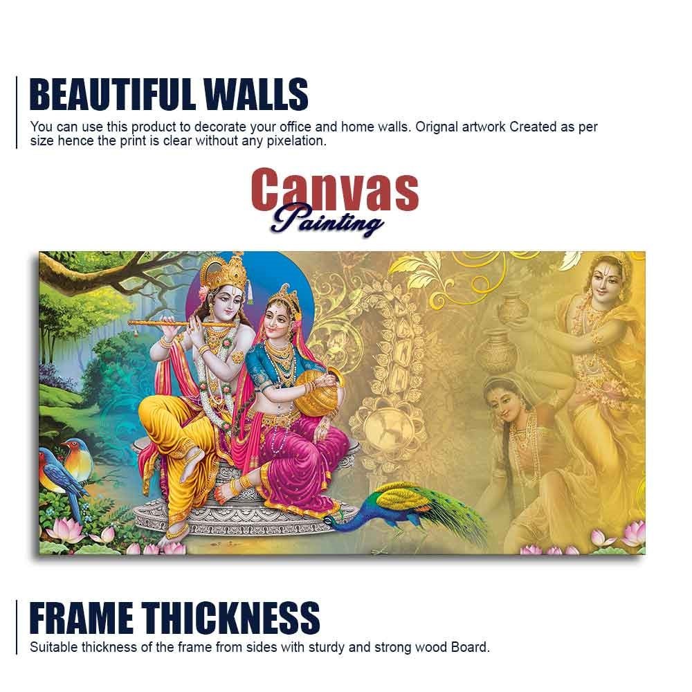 Beautiful Wall Painting of Lord Radha Krishna - Decor Smart