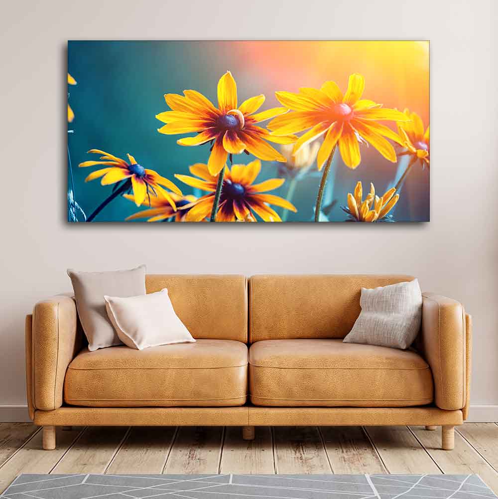Beautiful Wall Painting of Mexican Sunflower - Decor Smart
