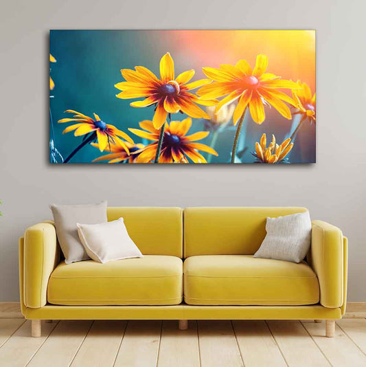 Beautiful Wall Painting of Mexican Sunflower - Decor Smart