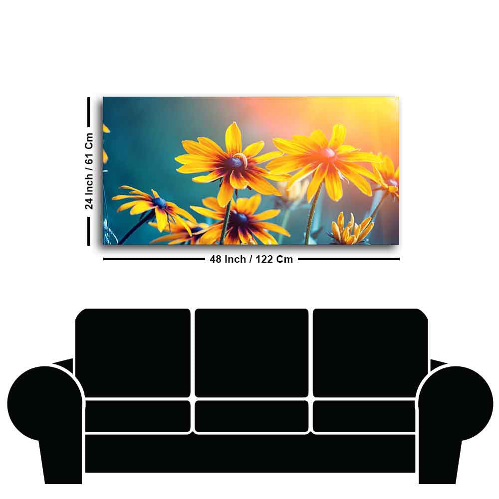 Beautiful Wall Painting of Mexican Sunflower - Decor Smart