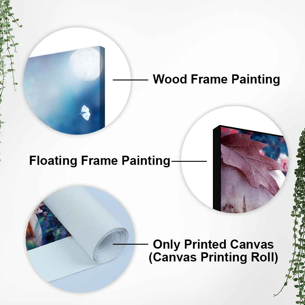 Beautiful Wall Painting of Mushroom House in Enchanted Fairy Tale Forest - Decor Smart