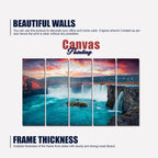 Beautiful Waterfall Canvas Wall Painting Set of Five