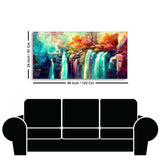 Beautiful Waterfall Scenery Canvas Wall Painting - Decor Smart
