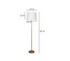 Beautiful White Color Metal Floor Lamp with Golden Base and Oval Shade