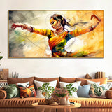 Beautiful Woman Dancing in Traditional Style Canvas Wall Painitng - Decor Smart