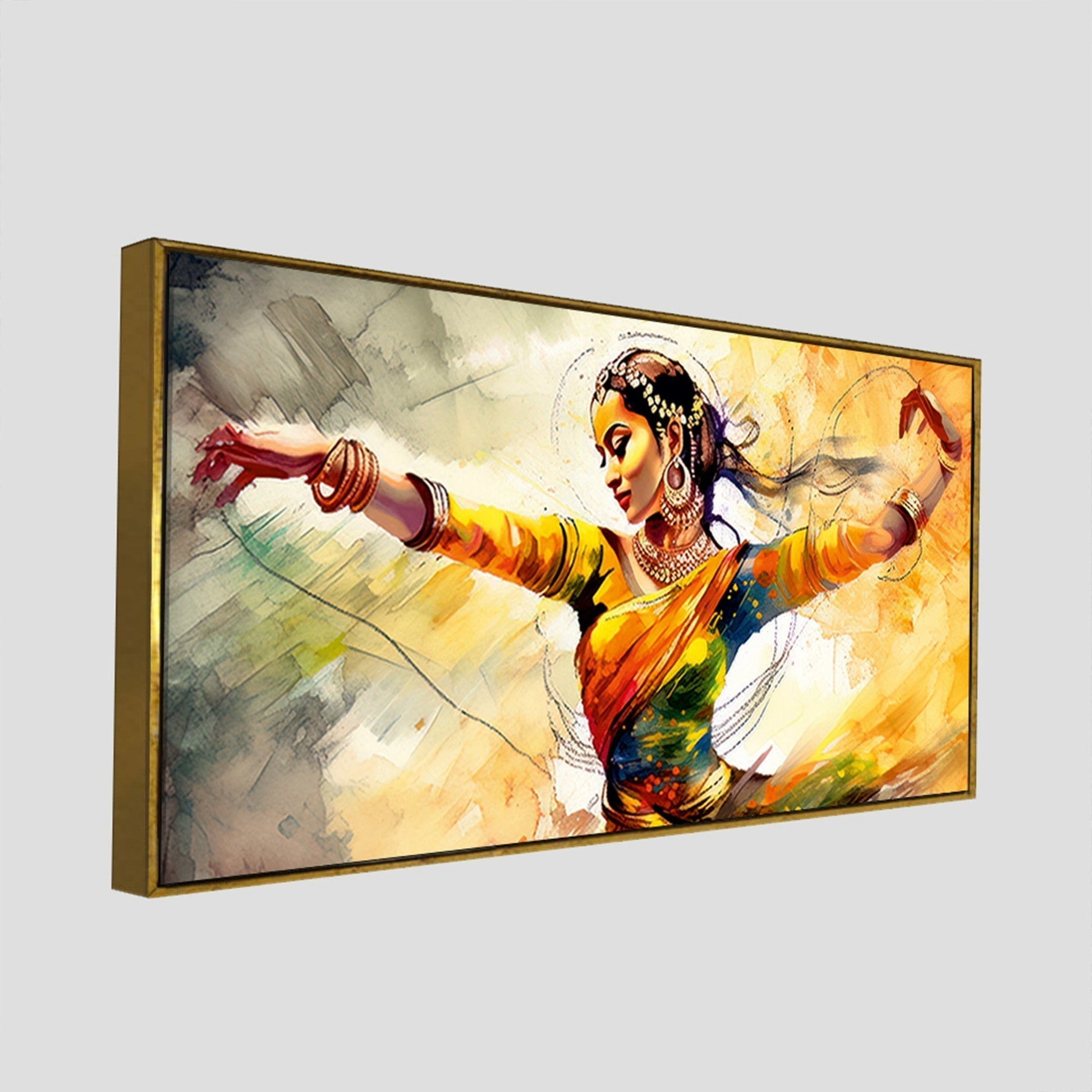 Beautiful Woman Dancing in Traditional Style Canvas Wall Painitng - Decor Smart