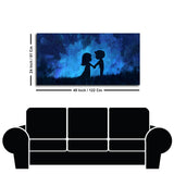 Beautiful Young Couple in Love Holding Hands Canvas Wall Painting - Decor Smart