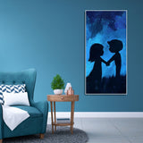 Beautiful Young Couple in Love Holding Hands Premium Canvas Wall Painting - Decor Smart