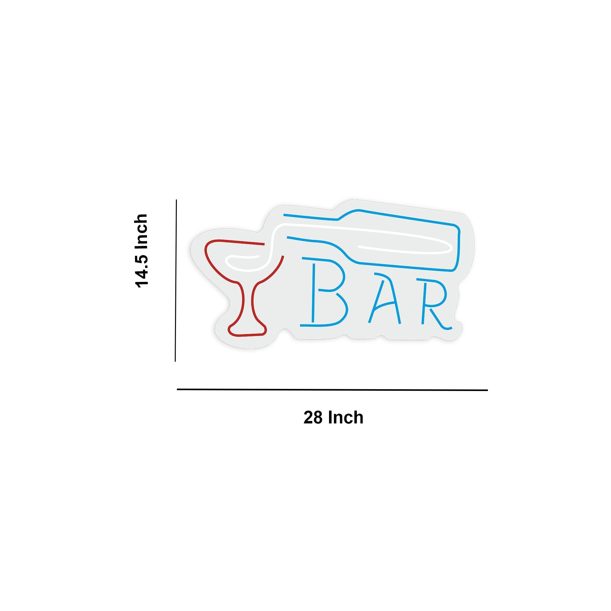 Beer Bar with Wine Bottle Neon Sign LED Light