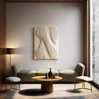 Beige Flow Vertical Wave Texture 3D Wall Art Home Decor