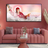Big Size Devotional Sai Baba Wall Painting - Decor Smart