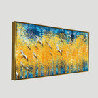 Birds Flying Over Golden Trees Forest Wall Painting