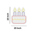 Birthday Cake with Candle Neon Sign LED Light